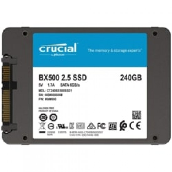Crucial BX500 240GB 3DNAND SSD Disk CT240BX500SSD1  540 - 500 MB/s, 2.5", Sata 3