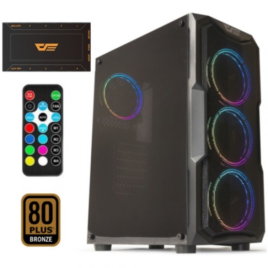 DarkFlash Aquarius-Mesh 650W 80+RGB Mid Tower Kasa